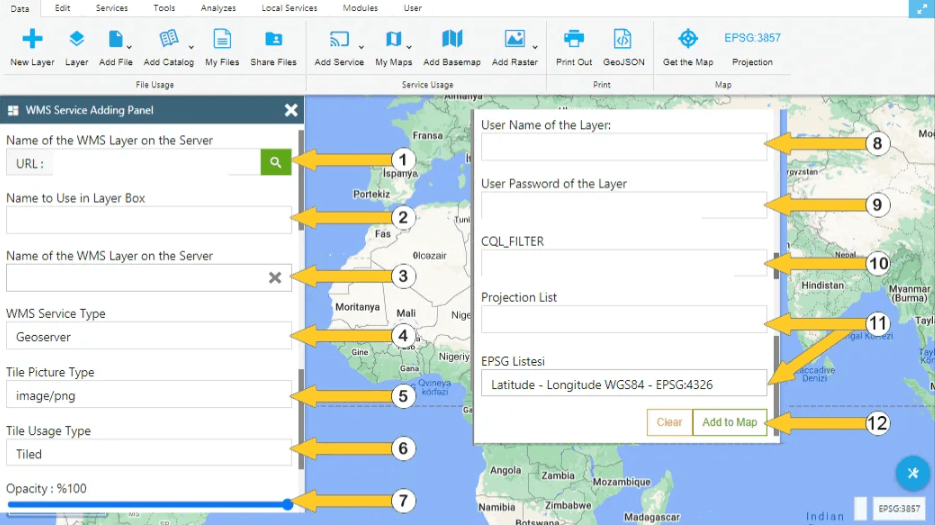 Added a WMS Layer Use by GISLayer