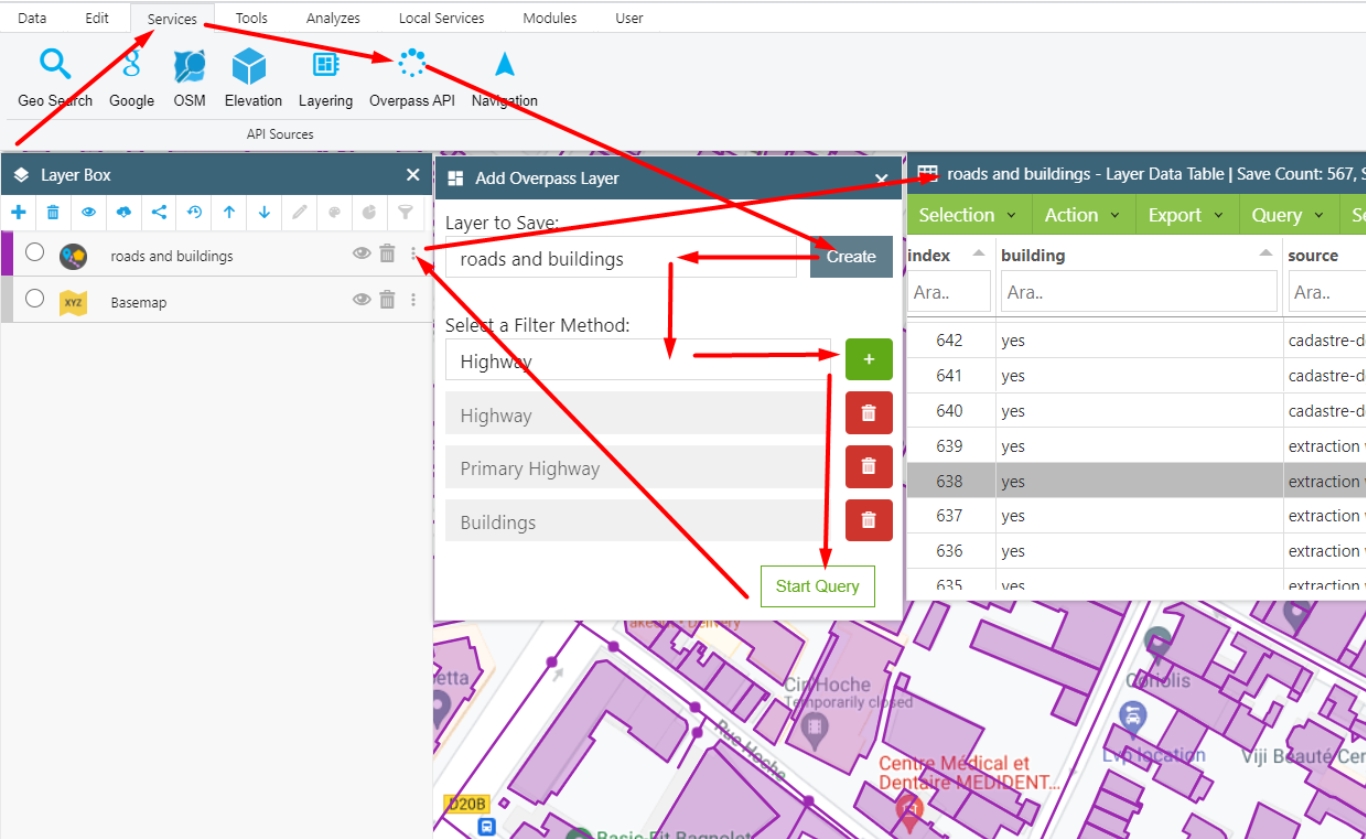 OSM Data Download Method by Filtering