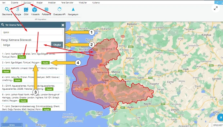 Finding Places's Geometry by Searching Tool