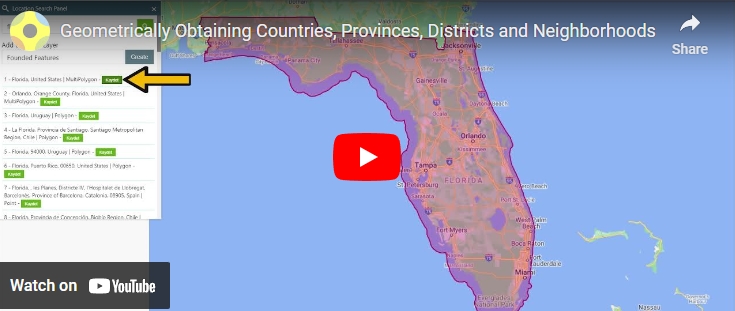 Geometrically Obtaining Countries, Provinces, Districts and Neighborhoods