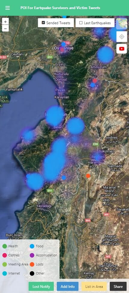 POI Data for Earthquake Survivors